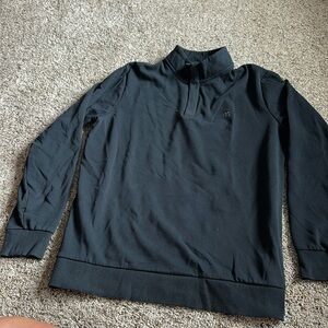 Travis Mathew Sweater Men's Medium Black Cloud Quarter Zip Pullover, like new